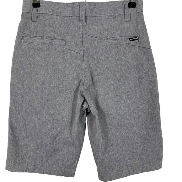 VOLCOM Mens Chino Shorts True To This Size 28 Gray Pockets Cotton Blend - Picture 2 of 7